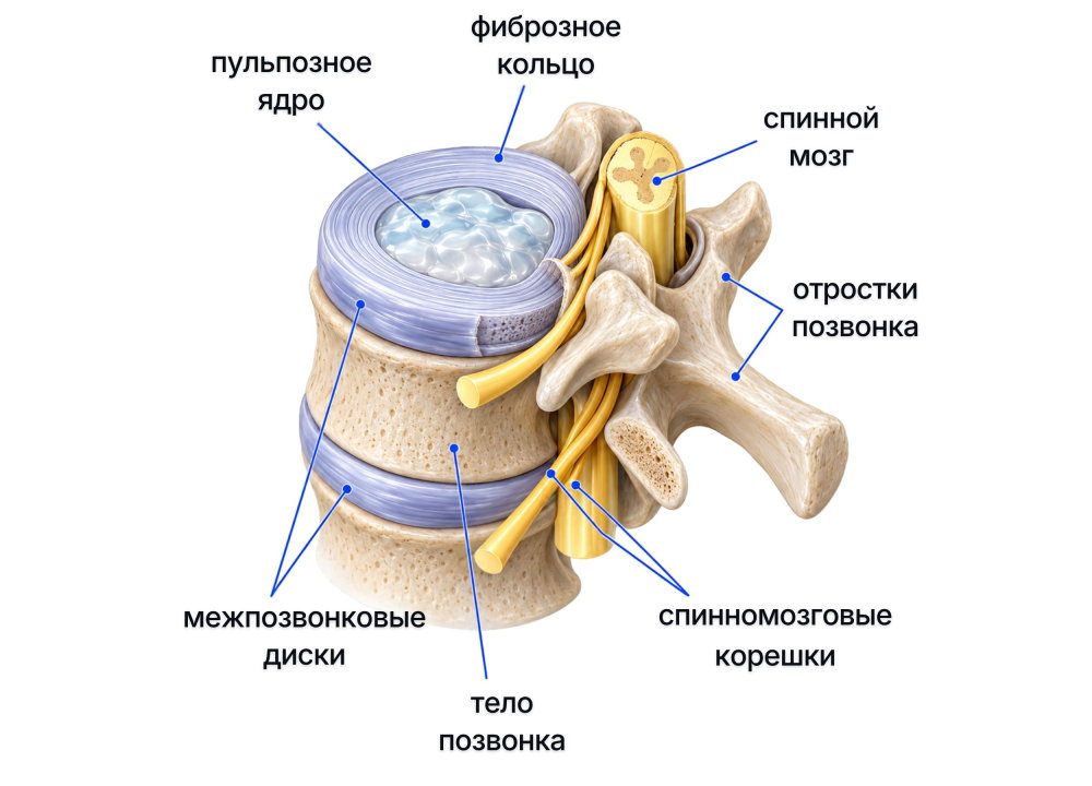 Строение межпозвонкового диска